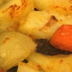 Pečeni krompir i šargarepa